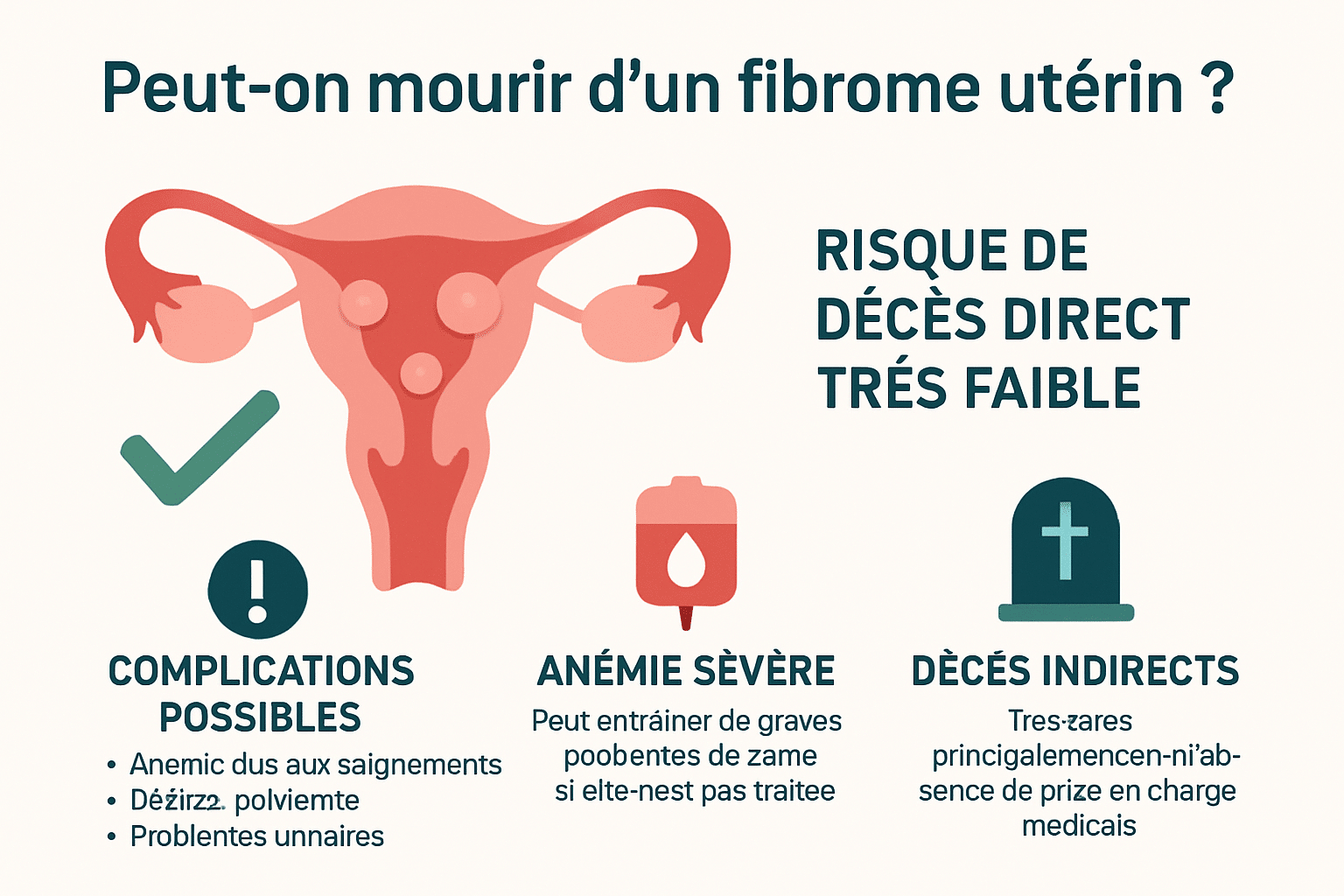 Infographie : Peut-on mourir d'un fibrome utérin ?