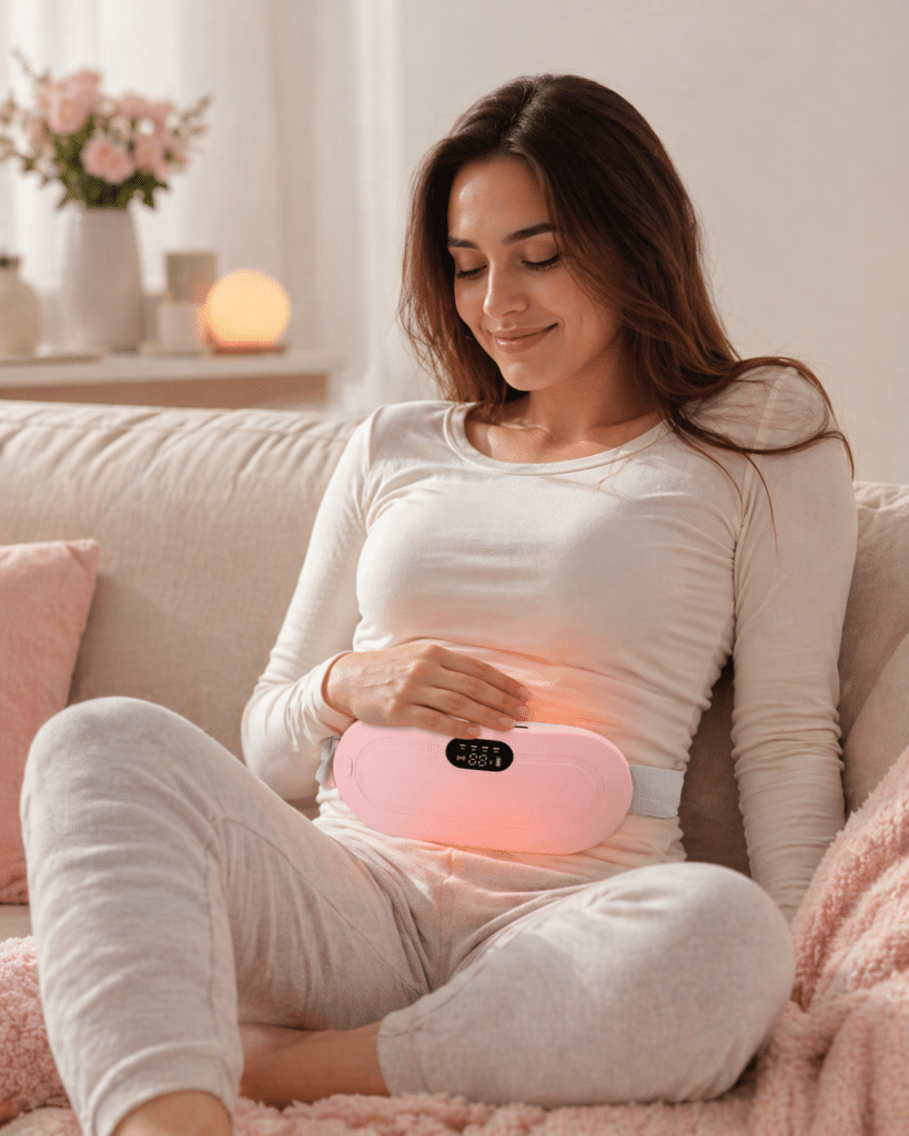 uteria une femme soulage ses douleurs